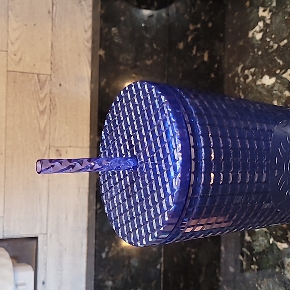 Starbucks Cobalt Grid Studded Cold Cup 24oz NWT - Picture 4 of 6